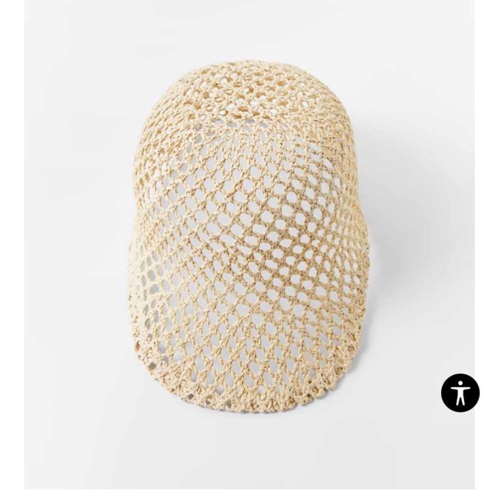 Zara openwork hat